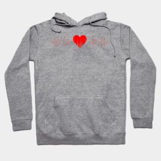 I Love Music Heart Love Hoodie